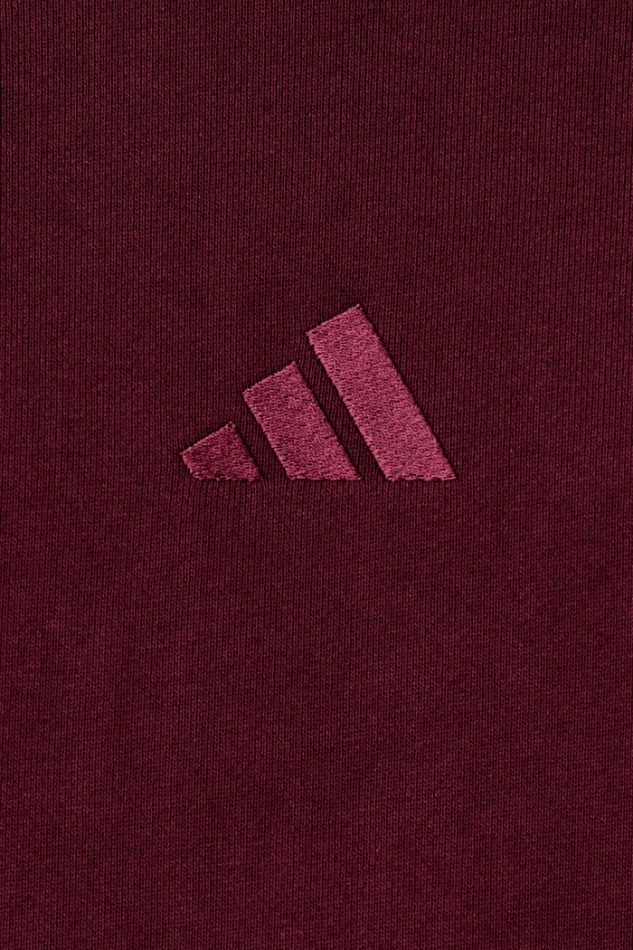 Mikina s kapucí pánská bavlněná adidas burgundské KW2405