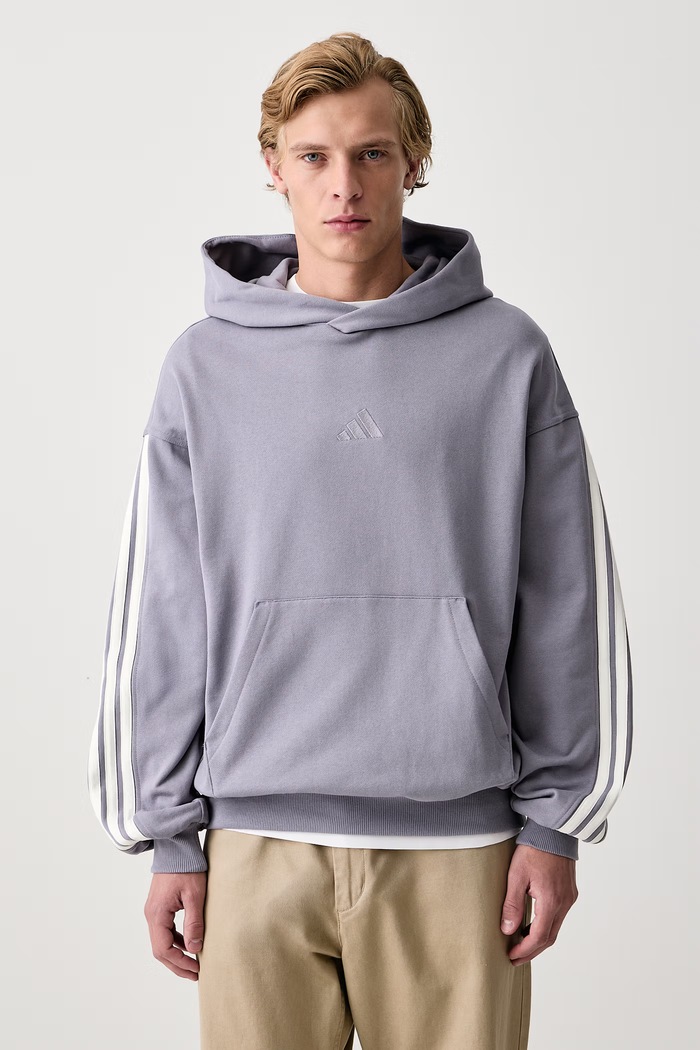 adidas Bluza z kapturem męska bawełniana fioletowy KW2404