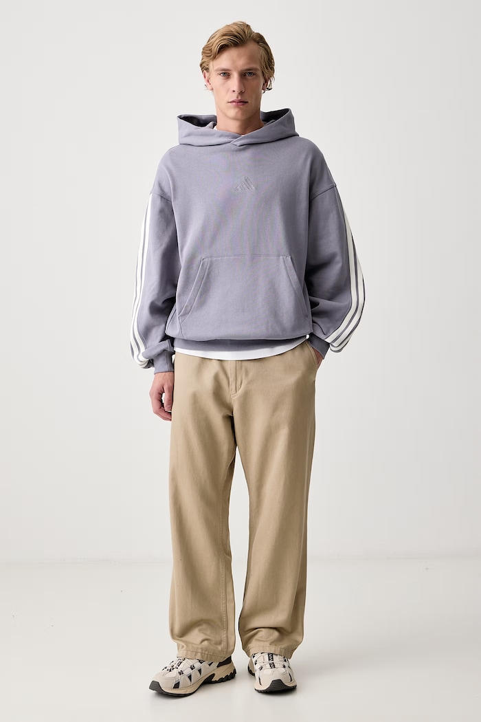 adidas Bluza z kapturem męska bawełniana KW2404 fioletowy AW26