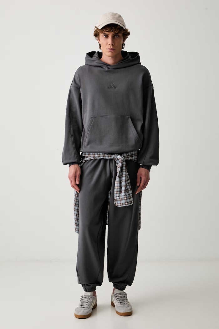 adidas bluza z kapturem męska bawełniana KW2317 szary AW26