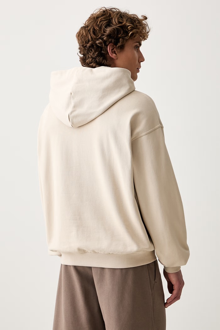 Odzież adidas bluza z kapturem męska bawełniana KW2314 beżowy