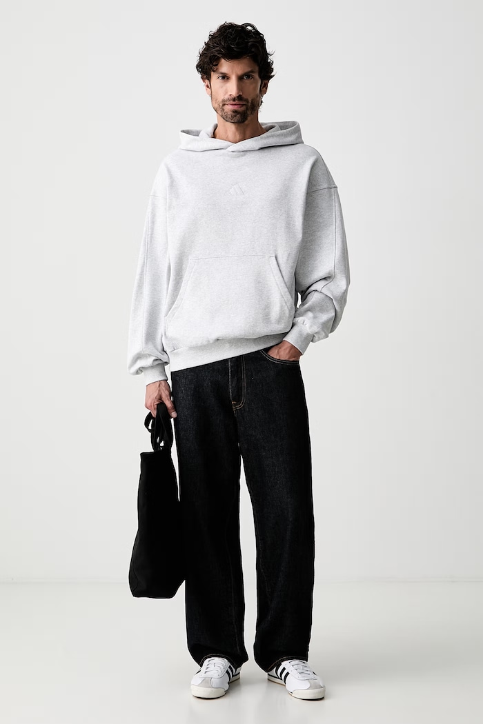 adidas bluza z kapturem męska bawełniana KW2310 szary AW26