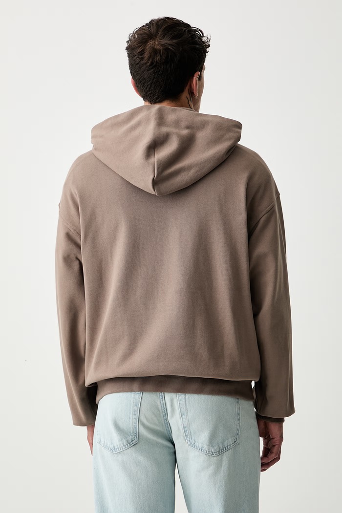 Odzież adidas bluza z kapturem męska bawełniana KW2308 brązowy
