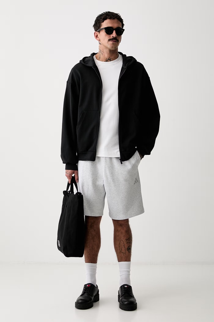 adidas bluza rozpinana z kapturem męska bawełniana KW2289 czarny AW26