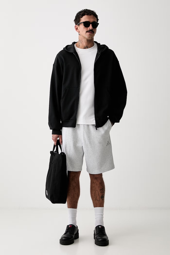 adidas bluza rozpinana z kapturem męska bawełniana KW2289 czarny AW26