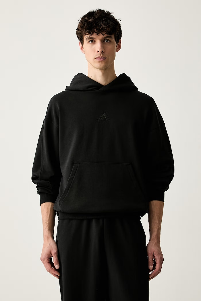 adidas bluza z kapturem męska bawełniana czarny KW2283