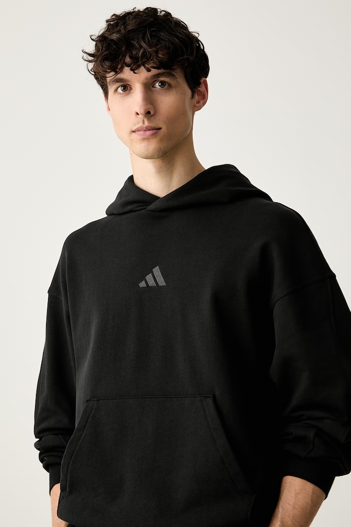 adidas bluza z kapturem męska bawełniana czarny KW2283
