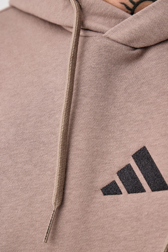 Bluza z kapturem męska z bawełną Essentials Feelcozy adidas brązowy KF2364