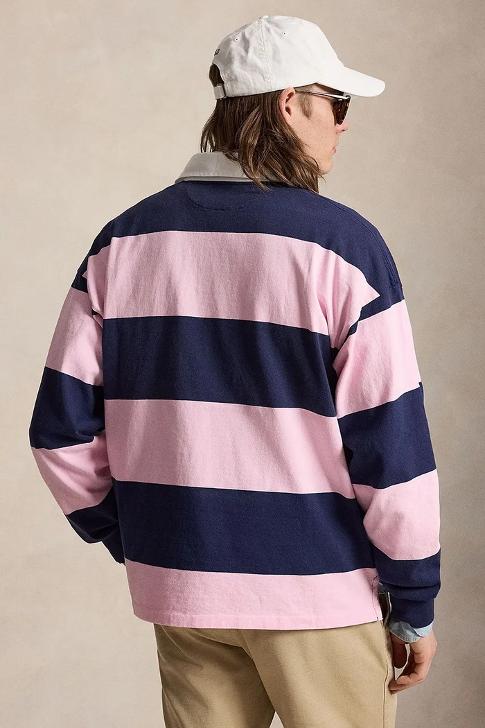 Polo Ralph Lauren bluza męska bawełniana 710B19139 różowy AW26