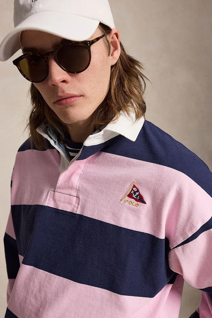 Polo Ralph Lauren bluza męska bawełniana różowy 710B19139