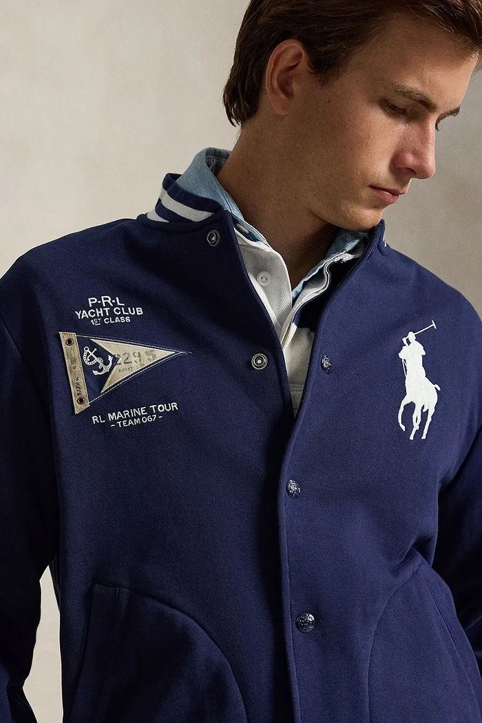 Polo Ralph Lauren bluza męska z bawełną 710B20012 granatowy
