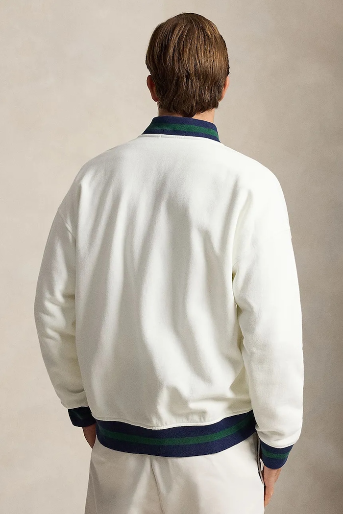 Polo Ralph Lauren hanorac cu fermoar pentru bărbați 710B19233 alb AW26