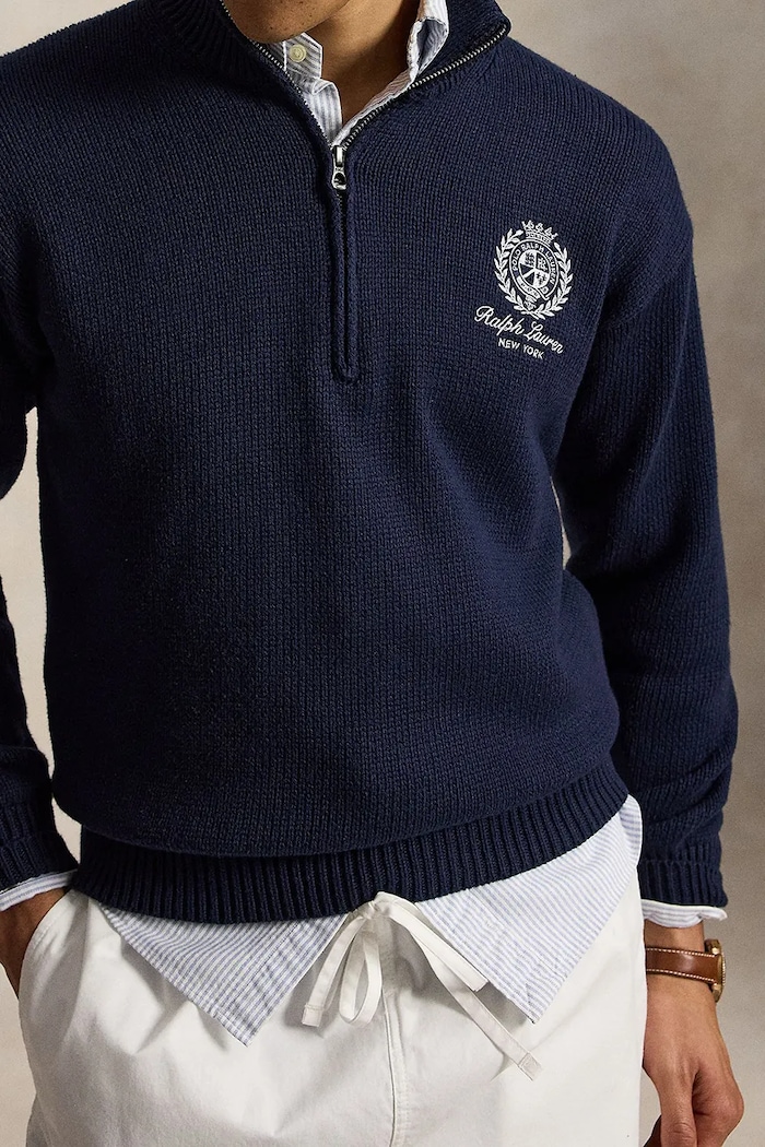 Polo Ralph Lauren sweter męski bawełniany granatowy 710B18061
