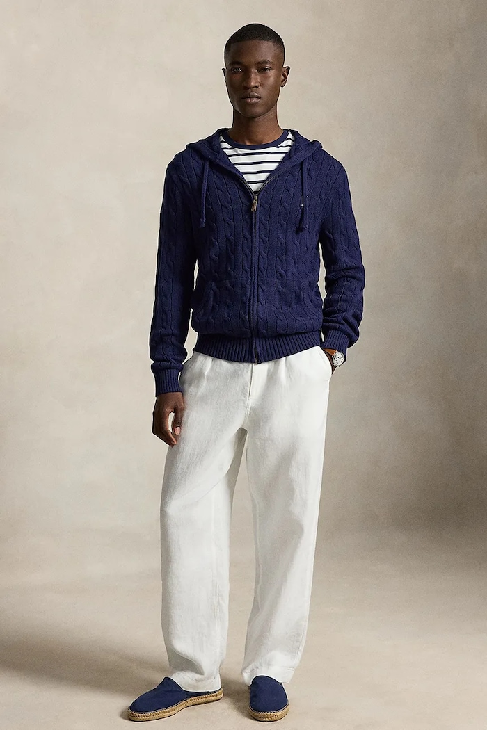 Odzież Polo Ralph Lauren kardigan męski bawełniany 710B18057 granatowy
