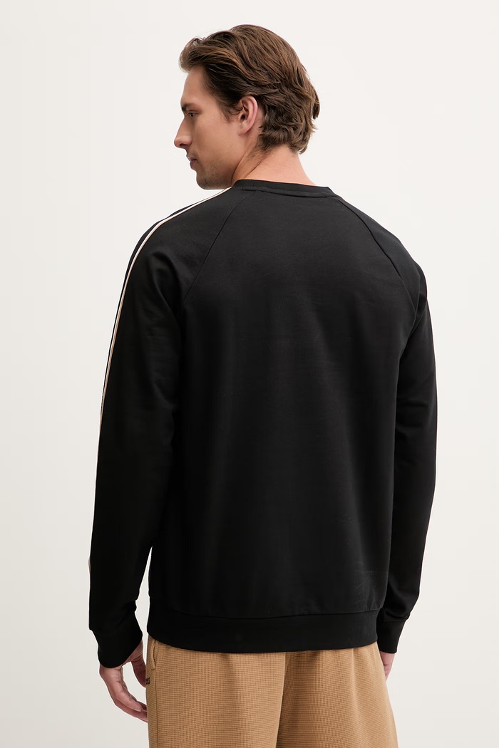 Odzież BOSS bluza lounge męska bawełniana Iconic Sweatshirt 50566972 czarny