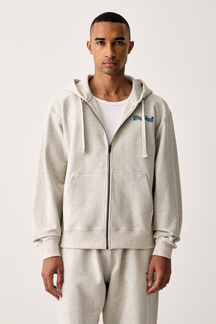 Odzież Kenzo Bluza z kapturem męska bawełniana FG65HO2764MX szary