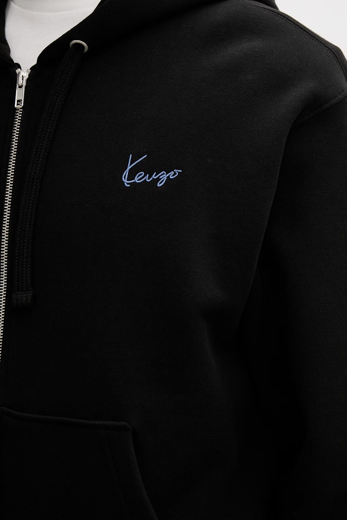 Kenzo pulover s kapuco moški bombažen FG65HO2644MJ črna