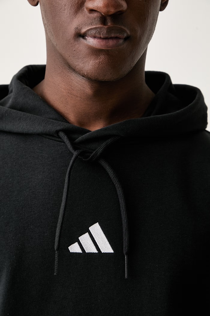adidas bluza z kapturem męska z bawełną Feelcozy JE3849 czarny