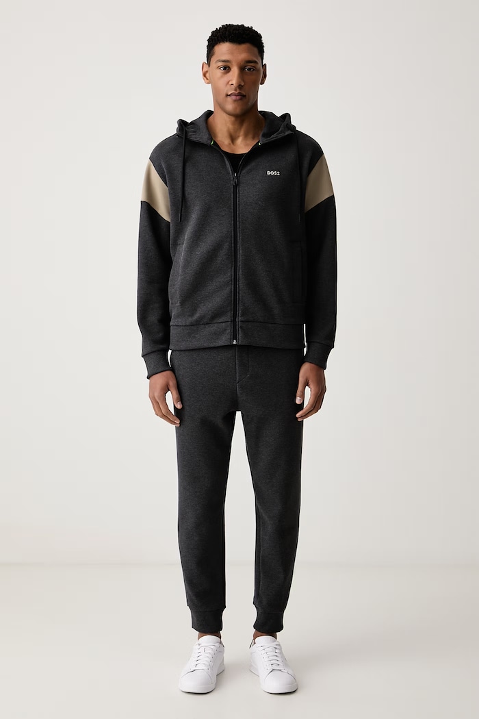 BOSS Green Komplet dresowy męski SW_Tracksuit Set szary 50569918