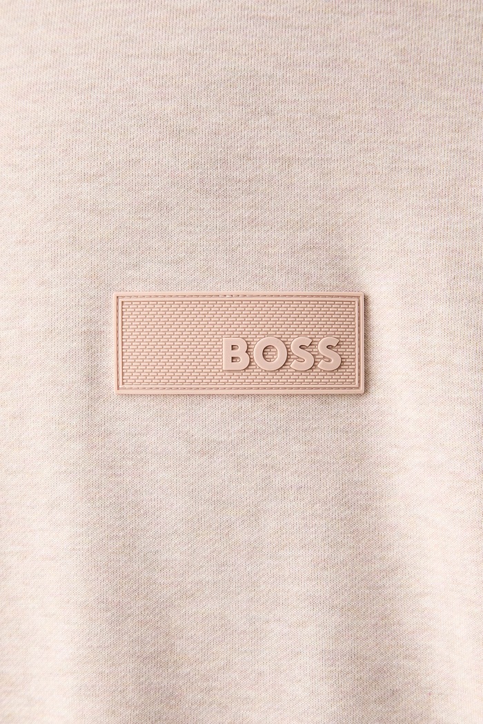 BOSS Green bluza z kapturem męska z bawełną SW_Hoodie 50564113 różowy