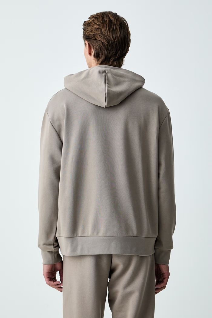 Одежда BOSS Green кофта с капюшоном мужская с хлопком SW_Hoodie 50564113 бежевый