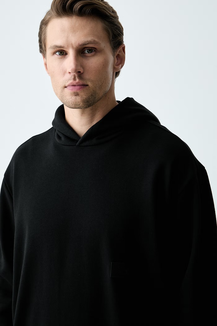 BOSS Green кофта с капюшоном мужская хлопковая SW_Hoodie чёрный 50564113