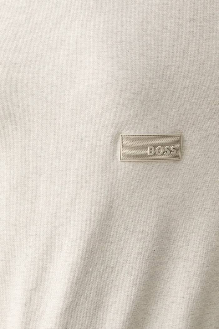 BOSS Green bluza męska z bawełną SW_Crewneck 50564103 beżowy