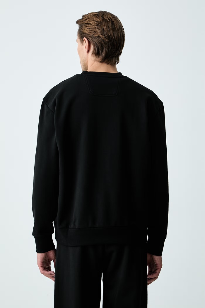 Одежда BOSS Green кофта мужская с хлопком SW_Crewneck 50564103 чёрный
