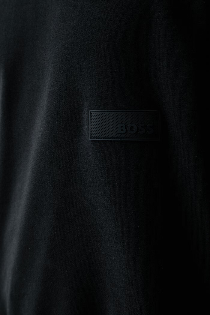 BOSS Green кофта мужская с хлопком SW_Crewneck 50564103 чёрный