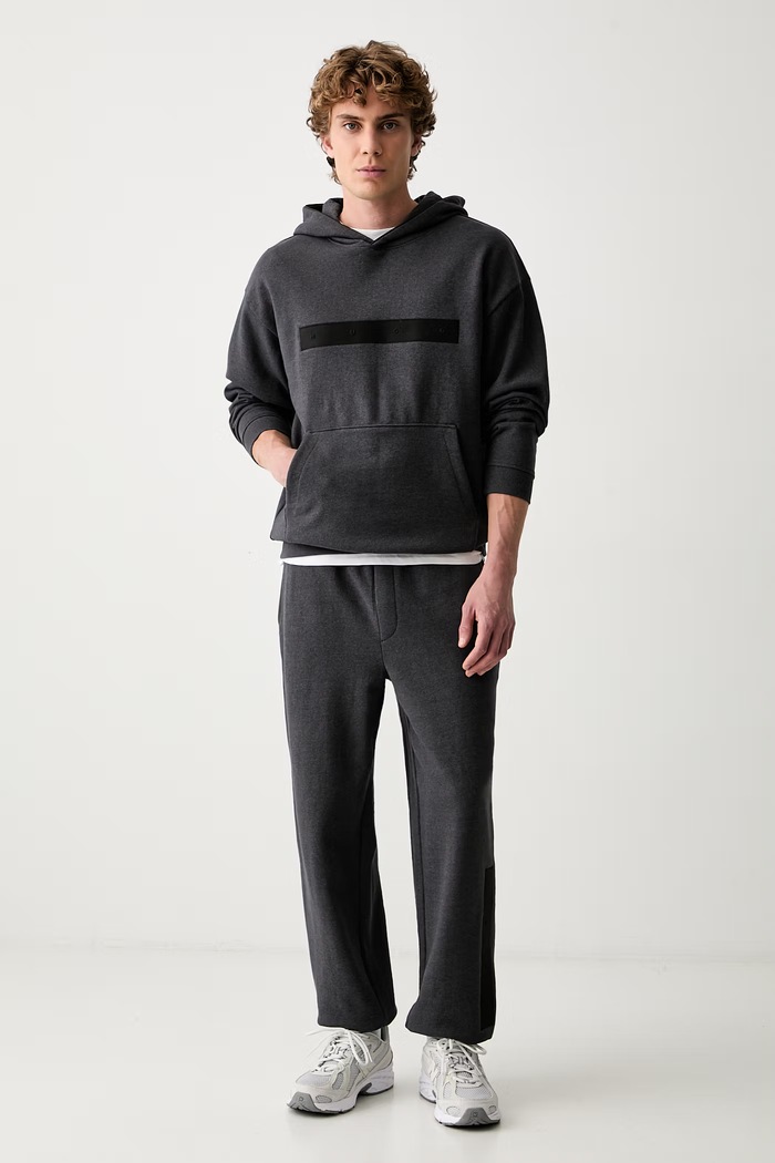 HUGO суичър с качулка мъжки от памук Dalilong 50563113 сив AW26