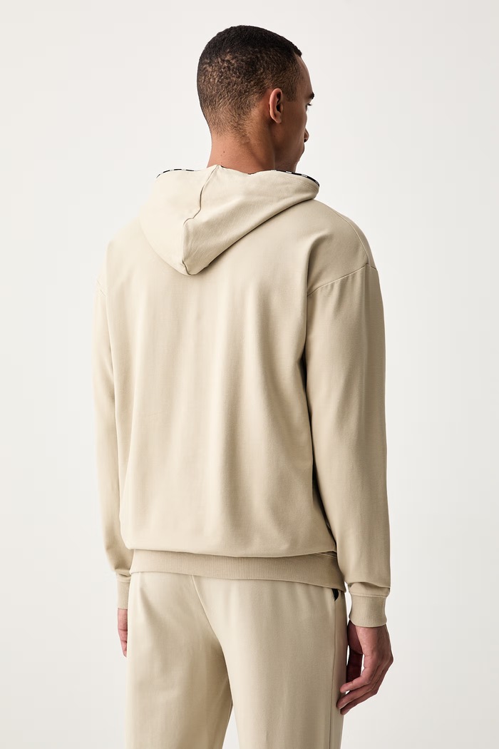 Oblečení HUGO mikina s kapucí pánská s bavlnou NOAH HOODIE 50566164 béžová