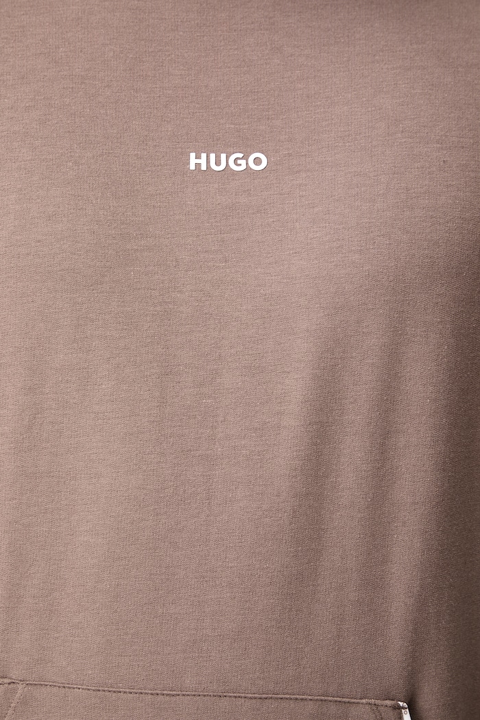 Mikina s kapucňou pánska s bavlnou NOAH HOODIE HUGO hnedá 50566164