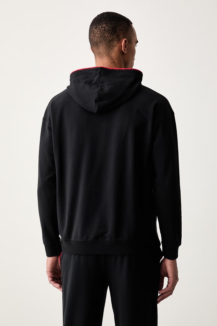 Oblečení HUGO mikina s kapucí pánská s bavlnou NOAH HOODIE 50566164 černá