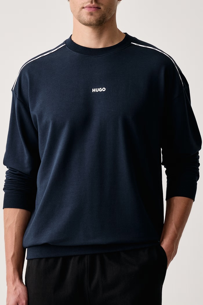 Loungwear mikina pánská s bavlnou NOAH SWEATSHIRT HUGO 50566160 námořnická modř