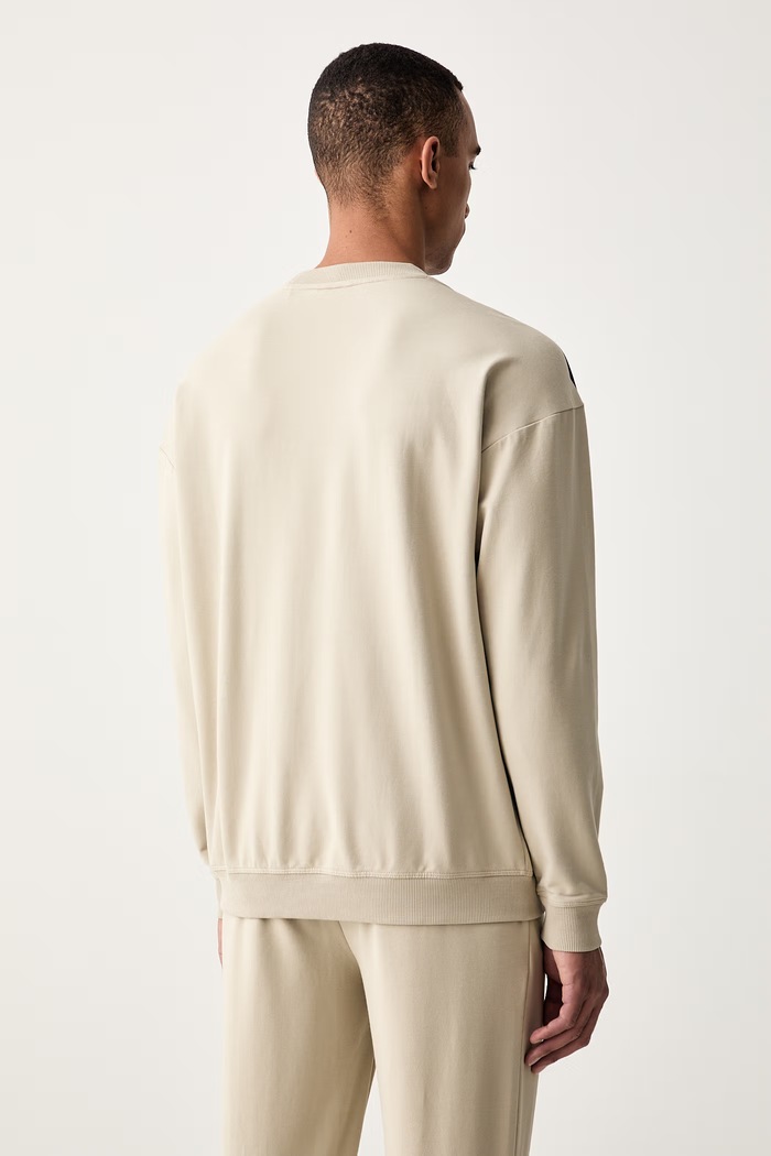 Oblečení HUGO loungwear mikina pánská s bavlnou NOAH SWEATSHIRT 50566160 béžová