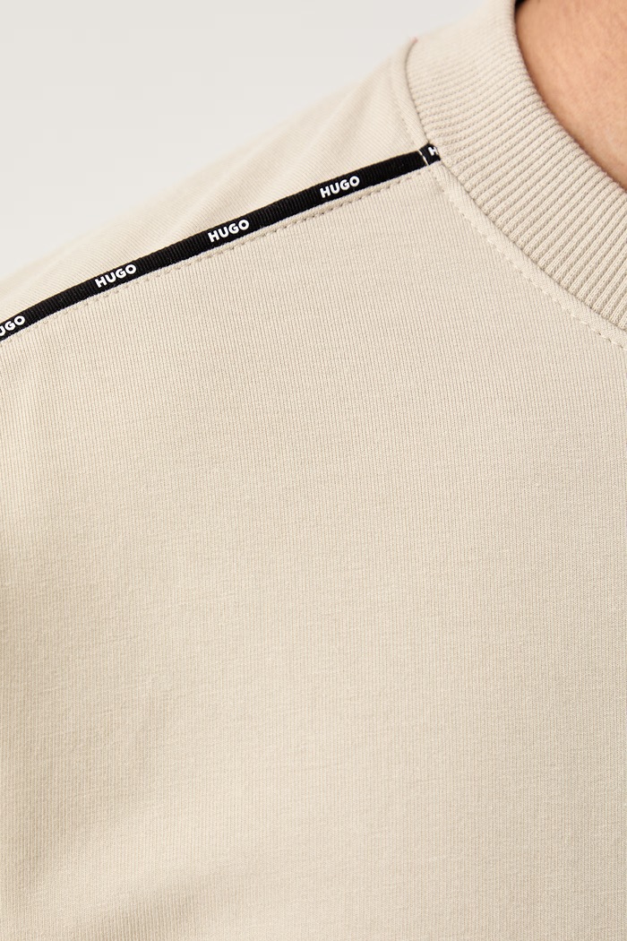 HUGO loungwear mikina pánská s bavlnou NOAH SWEATSHIRT 50566160 béžová