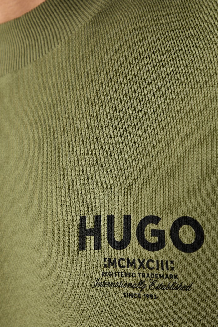 HUGO Blue bluza męska bawełniana Nespon 50572772 zielony
