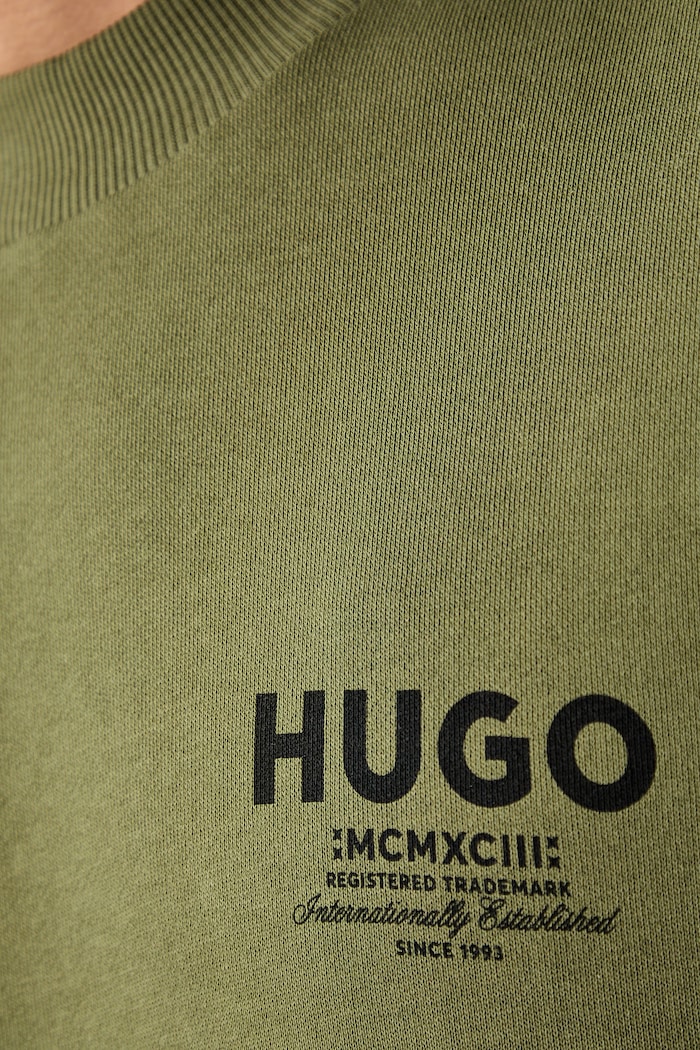 HUGO Blue bluza męska bawełniana Nespon 50572772 zielony