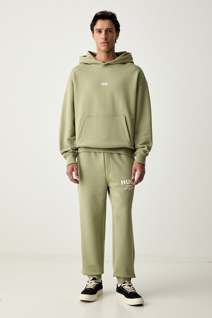 HUGO Blue komplet dresowy męski bawełniany Tracksuit_NazardoNev zielony 50571220