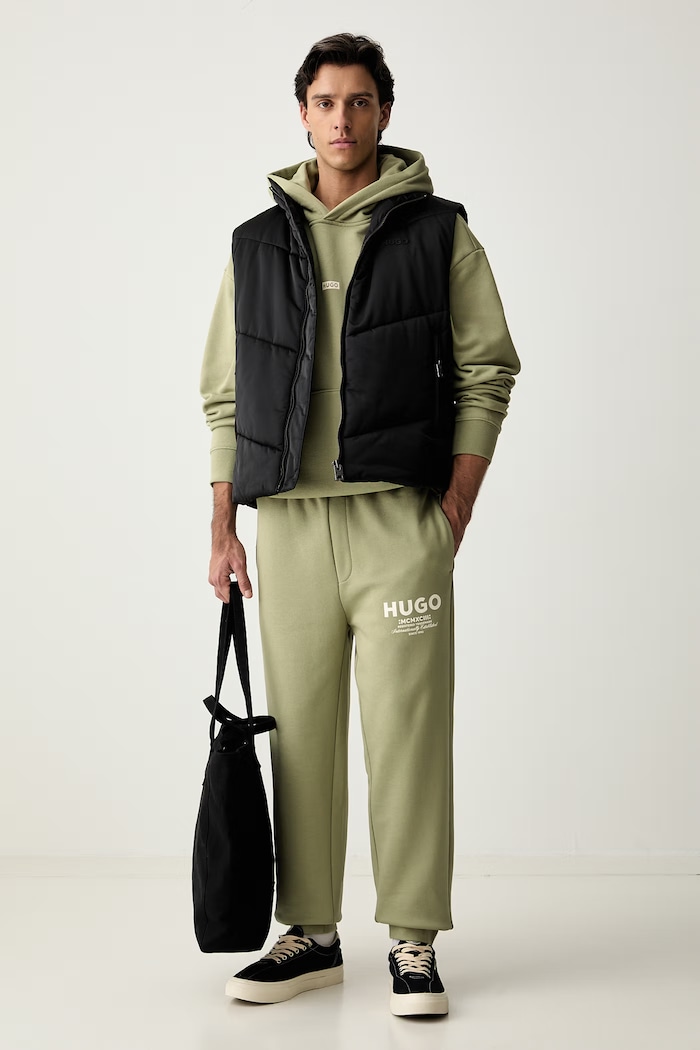 HUGO Blue komplet dresowy męski bawełniany Tracksuit_NazardoNev 50571220 zielony