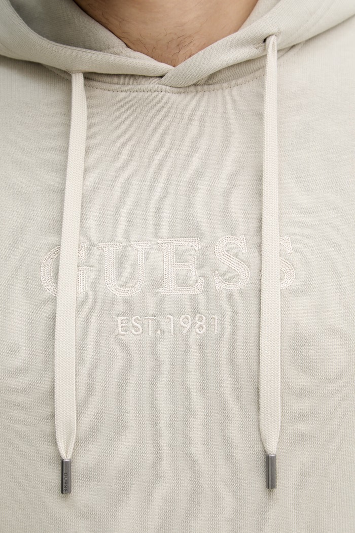 Guess hanorac cu glugă pentru bărbați, cu bumbac M6YQ36.K4243 bej