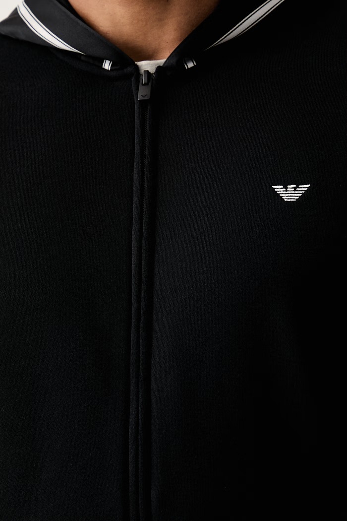Emporio Armani Underwear bluza lounge męska z bawełną EM000653.AF25024 czarny