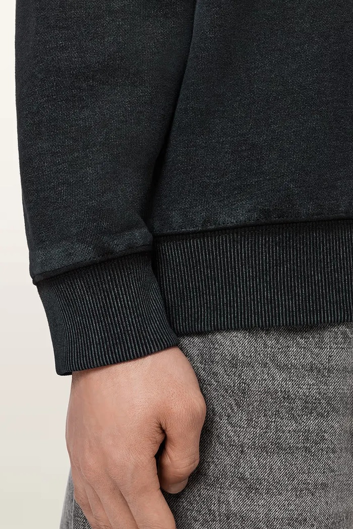 AllSaints mikina pánska bavlnená DASH M030NE čierna
