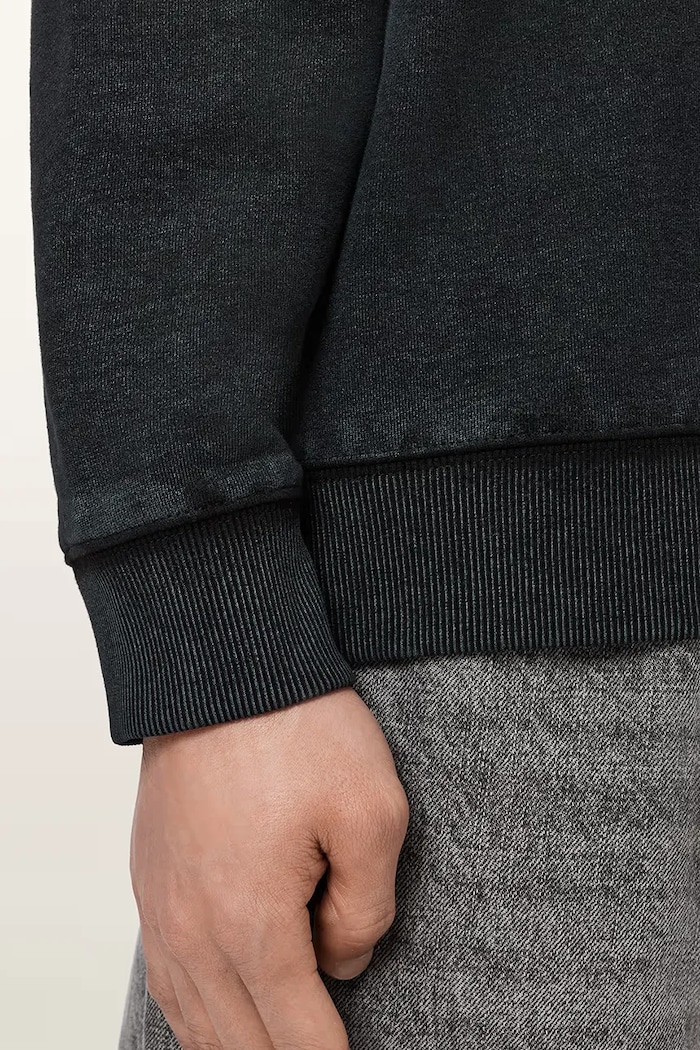 AllSaints mikina pánska bavlnená DASH M030NE čierna