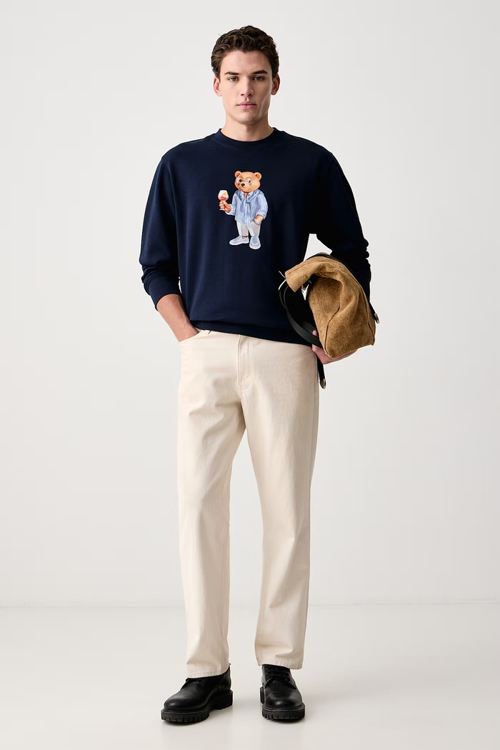 Baron Filou Bluza bawełniana 000014856 granatowy AW26