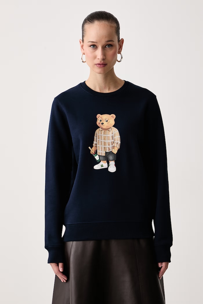 Baron Filou Bluza z bawełną granatowy 000009761