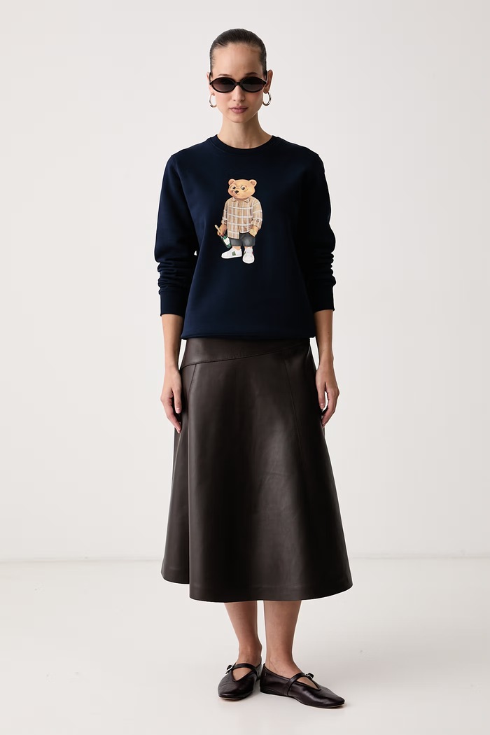 Baron Filou Bluza z bawełną 000009761 granatowy AW26