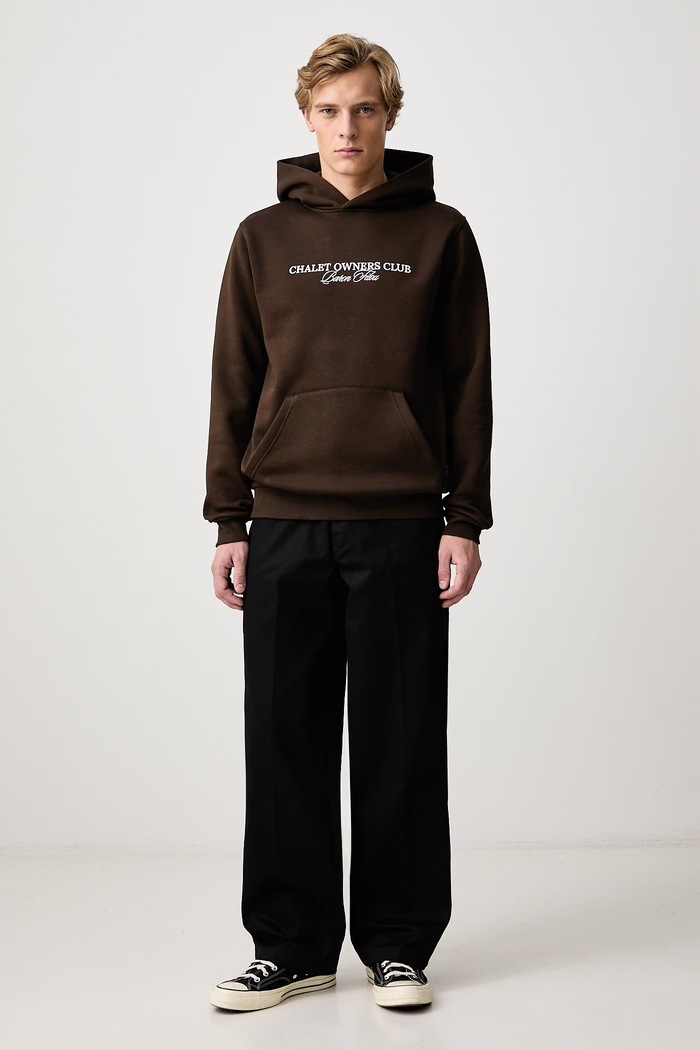 Baron Filou Bluza z kapturem z bawełną 000016952 brązowy AW26