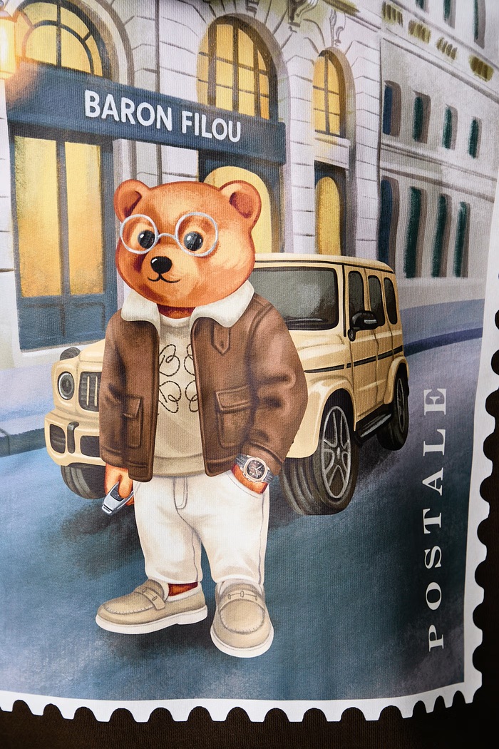Baron Filou Bluza z kapturem z bawełną 000016952