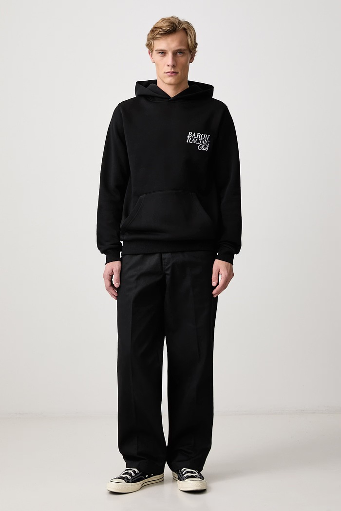 Baron Filou Bluza z kapturem z bawełną 000016924 czarny AW26